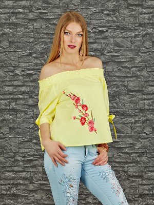 Блузка Старая цена 736руб, Состав: 95% Cotton, 5% Polyester Цвет: yellow Длина: 49 Длина рукава: 30