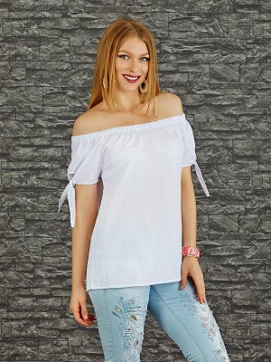 Блузка Старая цена 736руб, Состав: 65% Cotton, 35% Polyester Цвет: white Длина: 61 Длина рукава: 20