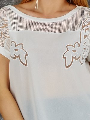 Блузка Старая цена 552руб, Состав: 60% Cotton, 35% Polyester, 5% Elastan Цвет: white Длина: 57/62