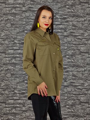 Рубашка Старая цена 736руб, Состав: 95% Cotton, 5% Polyester Цвет: army green Длина: 76 Длина рукава: 61