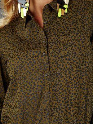 Рубашка Старая цена 675руб, Состав: 100% Viscose Цвет: army green Производитель: Hungary Длина: 66/78 Длина рукава: 66