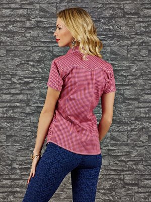 Рубашка Состав: 100% Cotton Цвет: coral/blue Длина: 69 Длина рукава: 17