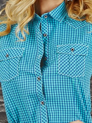 Рубашка Состав: 100% Cotton Цвет: seagreen/blue Длина: 69 Длина рукава: 17