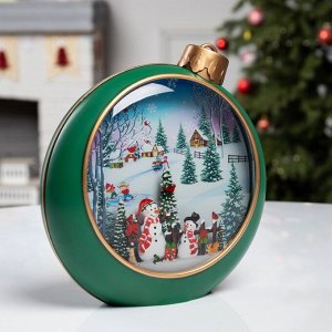 Фигура светодиодная «Зимнее сияние», 20.9x21.3x8.5 см, музыка, батарейки ААх3 (не в комплекте), USB, свечение тёплое белое
