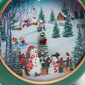 Фигура светодиодная «Зимнее сияние», 20.9x21.3x8.5 см, музыка, батарейки ААх3 (не в комплекте), USB, свечение тёплое белое
