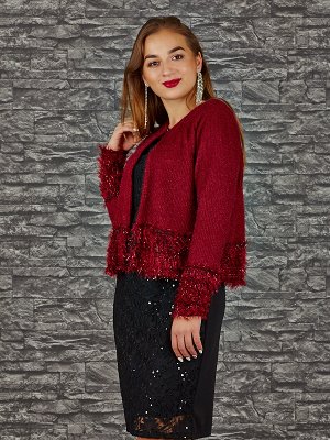 Жакет Старая цена  860, Состав: 100% Polyester Цвет: burgundy Производитель: Italy Длина: 51 Длина рукава: 61.