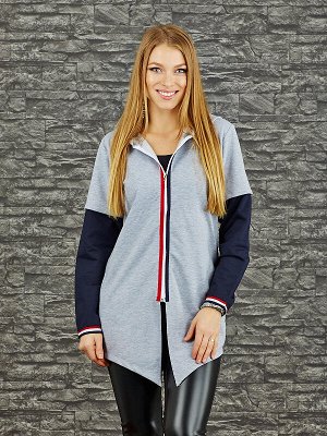 Жакет Старая цена  736, Состав: 63% Cotton, 30% Polyester, 7% Lycra Цвет: grey Производитель: Turkey Длина: 71/83 Длина рукава: 62.