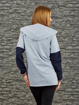 Жакет Старая цена  736, Состав: 63% Cotton, 30% Polyester, 7% Lycra Цвет: grey Производитель: Turkey Длина: 71/83 Длина рукава: 62.