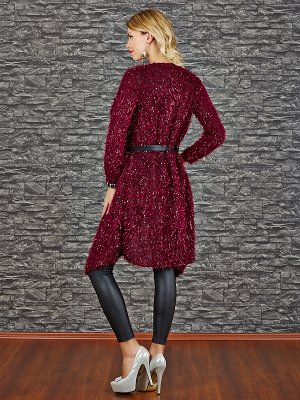 Кардиган Старая цена  983, Состав: 60% Acryl, 40% Polyester Цвет: burgundy Производитель: Italy Длина: 106/97 Длина рукава: 54.