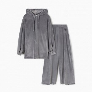 Костюм женский (толстовка, брюки) KAFTAN Plushy, серый