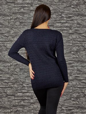 Свитер Состав: 50% Acrylic, 50% Wool Цвет: dark blue Производитель: Turkey Длина: 67 Длина рукава: 53.