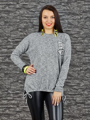 Свитер Старая цена  736, Состав: 90% Cotton, 10% Elastane Цвет: grey Производитель: Turkey Длина: 64/70. Длина плеча + рукава: 73cm. Стразы.