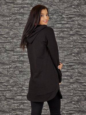 Туника Состав: 90% Cotton, 10% Elastan Цвет: black Производитель: Turkey Длина: 81 Длина рукава: 65. Стразы.