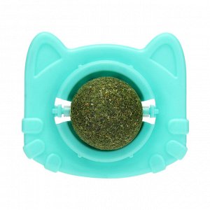 Игрушка для кошек с кошачьей мятой "Кот", 6,8 см, бирюзовая