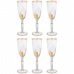 Набор бокалов для шампанского из 6 шт. 200 мл. высота=22 см.