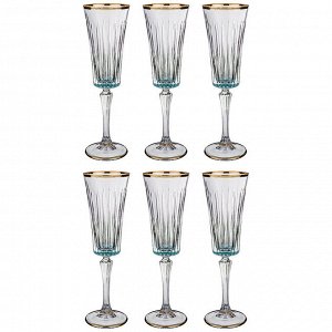 Набор бокалов для шампанского из 6 шт. 180 мл. высота=24 см.