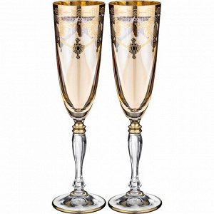 Набор бокалов для шампанского из 2 шт. "амальфи" 200 мл. высота=24,5 см. (кор=1набор.)