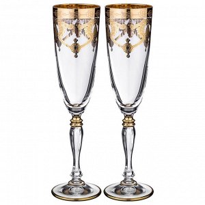 Набор бокалов для шампанского из 2 шт. "амальфи" 200 мл. высота=24,5 см. (кор=1набор.)