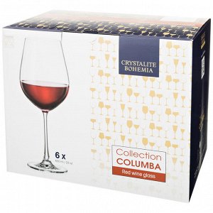 Набор бокалов для вина из 6 шт. "columba" 650 мл высота=26 см (кор=1набор.)