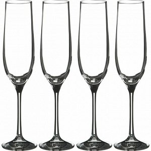 Набор бокалов для шампанского из 4 шт. "бар" 190 мл высота=24 см (кор=12набор.)
