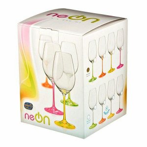 Набор бокалов для вина из 4 шт. "neon" 350 мл. высота=22 см.