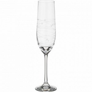 Набор бокалов для шампанского из 6 шт. "виола микс" 190 мл. высота=24 см. (кор=1набор.)