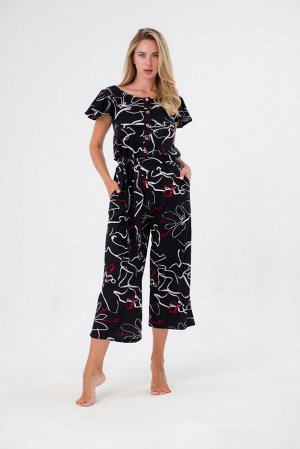Комбинезон женский из кулирки Верена зигзаг