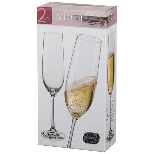 Набор бокалов для шампанского из 2 шт. 190 мл.высота=24 см.