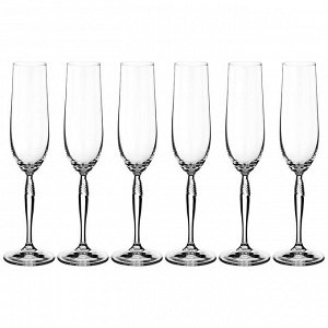 Набор бокалов для шампанского "keira" 195 мл высота=26 см (кор=8набор.)