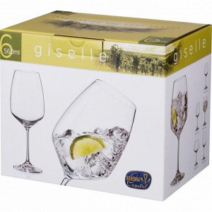 Набор бокалов для вина из 6 шт. "giselle" 560 мл высота=23 см (кор=8набор.)