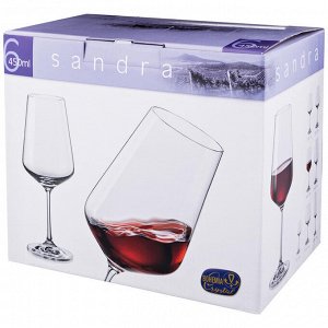 Набор бокалов для вина из 6 шт. "sandra" 450 мл. высота=23,5 см
