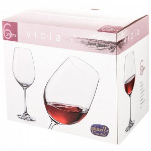 Набор бокалов для вина "виола" из 6 шт. 350 мл высота=22,5 см (кор=8набор.)