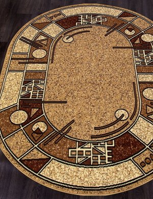 Ковер Ковер ALBINA 3 - BEIGE - Овал - коллекция LAGUNA 2.50x3.50 / 2.5x3.5 / овал / Высота ворса, мм 7 / BCF — полипропилен / РОССИЯ / Вес, кг нет данных /
