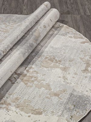Ковер Ковер F171 - CREAM-GREEN - Овал - коллекция LIMAN 1.20x1.80 / 1.2x1.8 / овал / Высота ворса, мм 8 / Полиэстер 100% / РОССИЯ / Вес, кг нет данных /