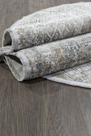 Ковер Ковер A047AJ - GREY / BLUE - Овал - коллекция LORENZO 0.80x1.50 / 0.8x1.5 / овал / Высота ворса, мм 6 / Полиэстер 100% / Турция / Вес, кг нет данных /