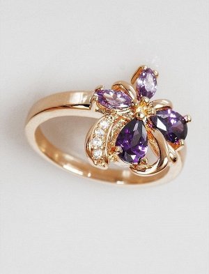 Кольцо с аметистом Весенний цветок