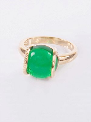 Кольцо с зеленым фианитом Элана