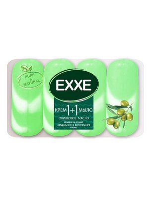 EXXE крем-мыло 1+1 Оливковое масло 4*90г (зеленое) /24шт/974722
