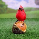 Садовая фигура &quot;Птичка на шишке&quot; со звуком 8*11*16 см