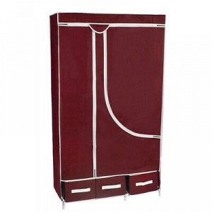 Шкаф для одежды 95х45х165 см, 3 ящика, бордовый