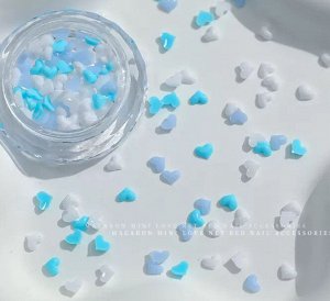 Сердечки Набор 4, 3d объемные фигурки для дизайна ногтей