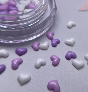Сердечки Набор 2, 3d объемные фигурки для дизайна ногтей