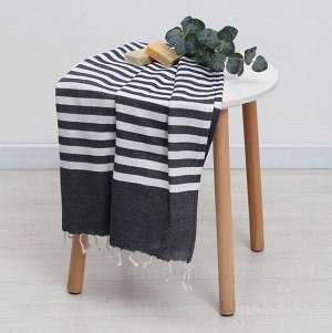 Полотенце Пештемаль LoveLife Marine, цв. чёрный