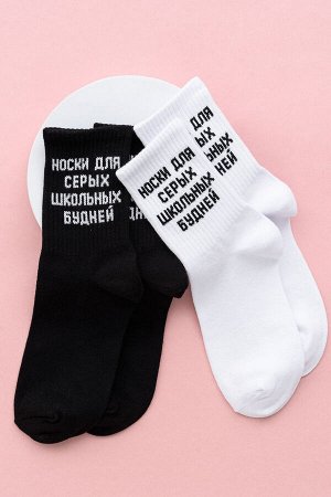 Носки женские Школьные будни (комплект 2 пары)