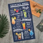 Полотенце &quot;Этель&quot; Cocktail menu 40х73 см, 100% хл, саржа 190 гр/м2