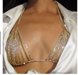 Ожерелье на грудь  "Горный хрусталь"