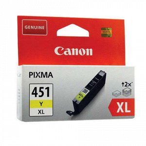 Картридж струйный CANON (CLI-451Y XL) PIXMA MX724/924/iX6840