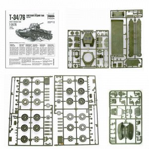Модель для склеивания ТАНК Средний советский Т-34/76 образца 1942, масштаб 1:35, ЗВЕЗДА, 3535