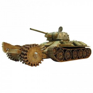 Модель для склеивания ТАНК Средний советский Т-34/76 с минным тралом, масштаб 1:35, ЗВЕЗДА, 3580