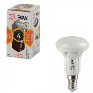 Лампа светодиодная ЭРА,4(30)Вт, цоколь E14, рефлект.,тепл. б